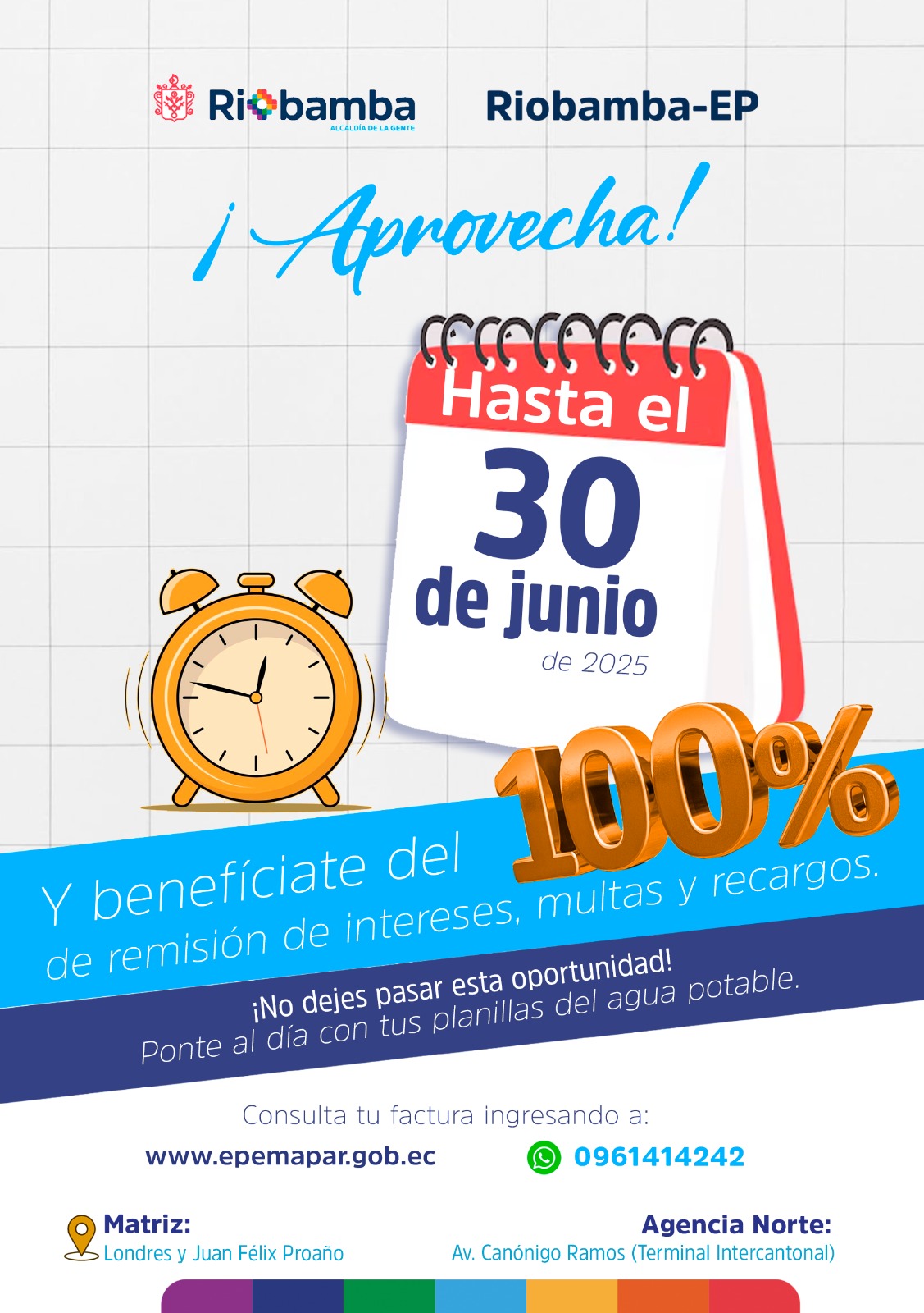 OPORTUNIDAD PARA LOS USUARIOS DEL SERVICIO DE AGUA POTABLE EN RIOBAMBA