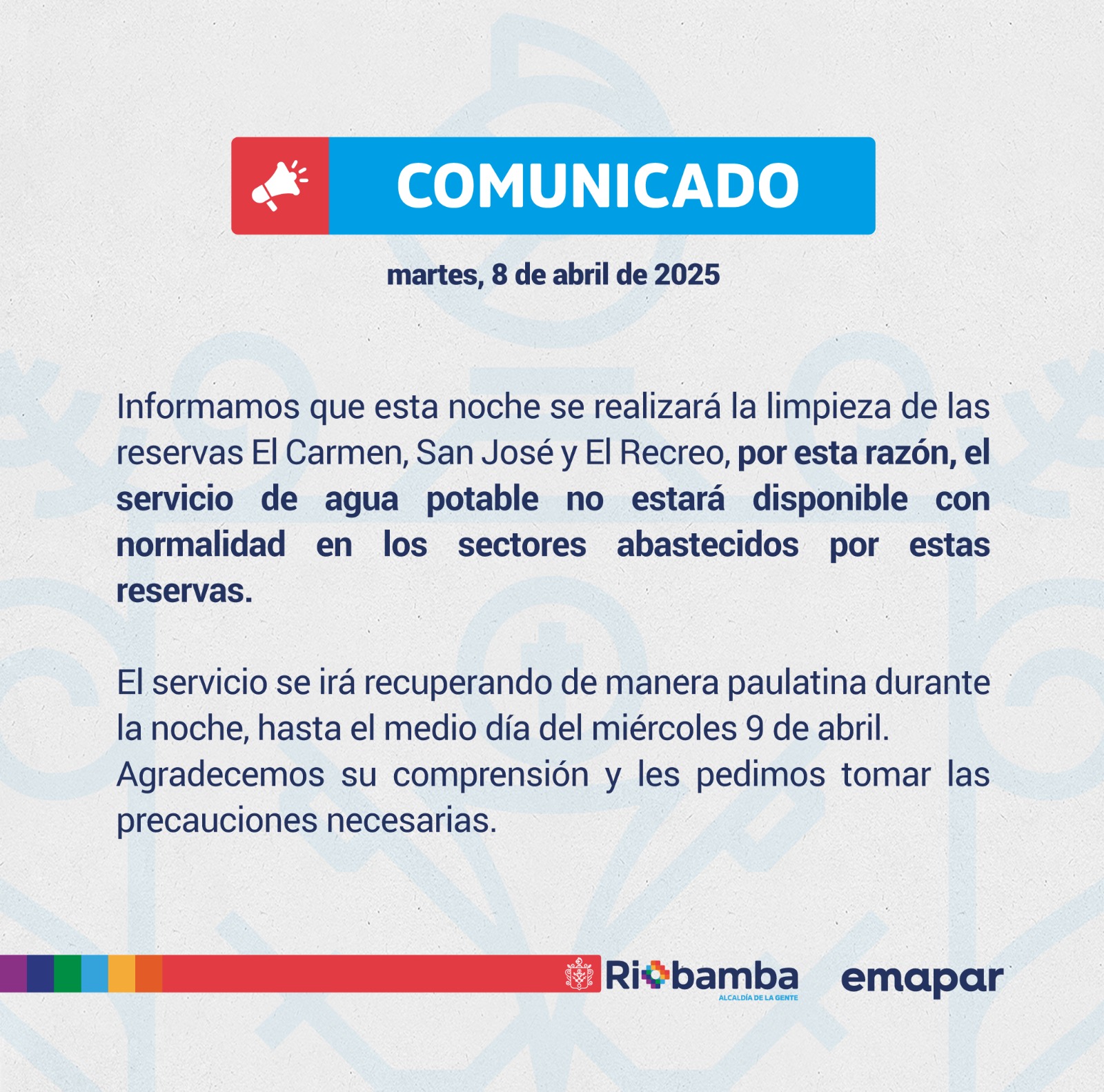 LIMPIEZA DE RESERVAS