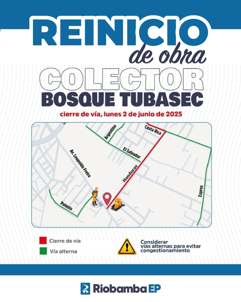 OBRA DE INFRAESTRUCTURA SANITARIA EN RIOBAMBA
